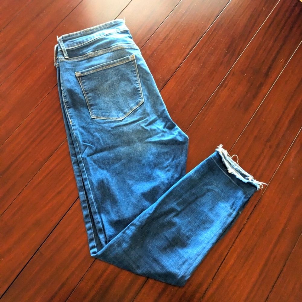 Old Navy, Women's Rockstar Super Skinny High Rise Blue Jeans, Size 14